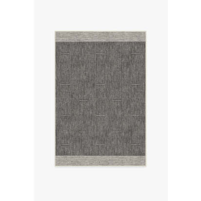 Solvi Charcoal Flatwoven Rug - 120 x 185 cm - Rug + Cushioned Pad System