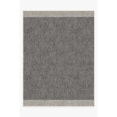 Solvi Charcoal Flatwoven Rug - 275 x 365 cm - Rug + Cushioned Pad System