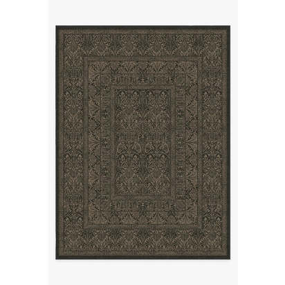 Bluebell Soft Black Flatwoven Rug by Morris & Co. - 275 x 365 cm - Rug + Cushioned Pad System