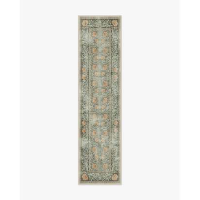 Pimpernel Jade Flatwoven Rug by Morris & Co. - 75 x 305 cm - Rug + Cushioned Pad System