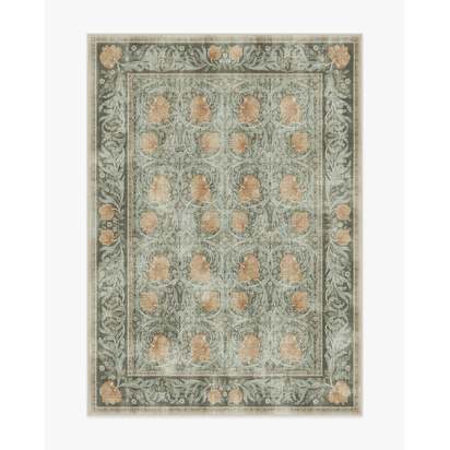 Pimpernel Jade Flatwoven Rug by Morris & Co. - 150 x 215 cm - Rug + Cushioned Pad System