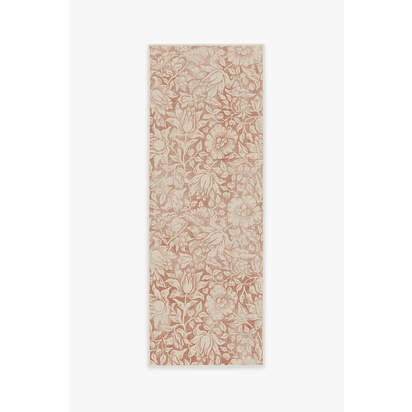 Mallow Rust Flatwoven Rug by Morris & Co. - 75 x 215 cm - Rug + Cushioned Pad System