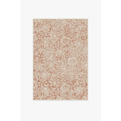 Mallow Rust Flatwoven Rug by Morris & Co. - 120 x 185 cm - Rug + Cushioned Pad System