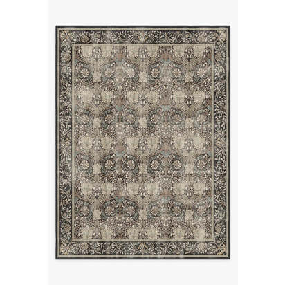 Honeysuckle & Tulip Dark Wood Flatwoven Rug by Morris & Co. - 275 x 365 cm - Rug + Cushioned Pad System
