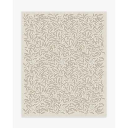 Pure Willow Boughs Natural Flatwoven Rug by Morris & Co. - 245 x 305 cm - Rug + Cushioned Pad System