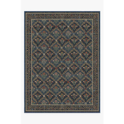 Bellflowers Blue Flatwoven Rug by Morris & Co. - 275 x 365 cm - Rug + Cushioned Pad System