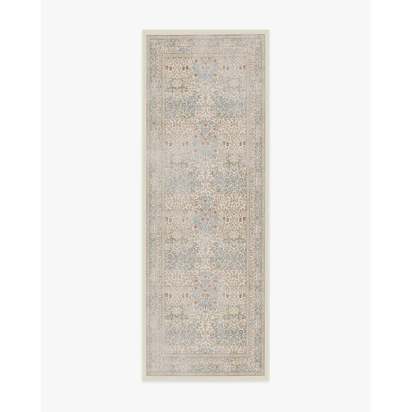 Blackthorn Ivory Flatwoven Rug by Morris & Co. - 75 x 215 cm - Rug + Cushioned Pad System