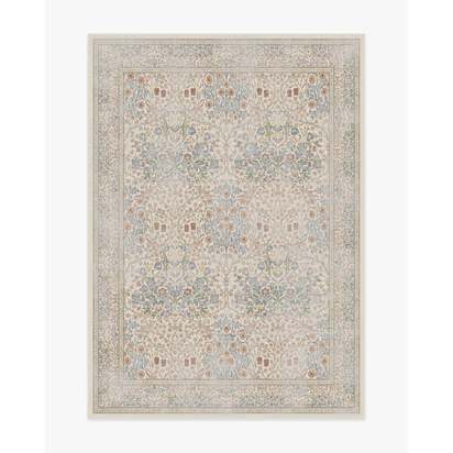 Blackthorn Ivory Flatwoven Rug by Morris & Co. - 150 x 215 cm - Rug + Cushioned Pad System