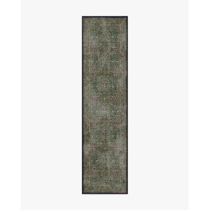 Blackthorn Forest Green Flatwoven Rug by Morris & Co. - 75 x 305 cm - Rug + Cushioned Pad System