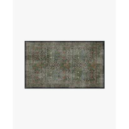 Blackthorn Forest Green Flatwoven Rug by Morris & Co. - 90 x 150 cm - Rug + Cushioned Pad System