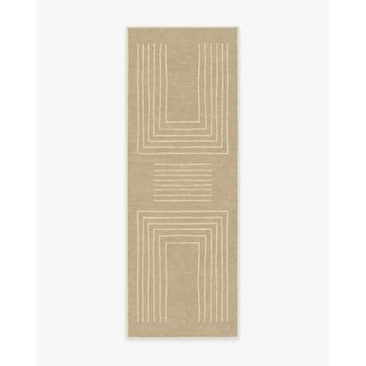 Valencia Natural Flatwoven Rug - 75 x 215 cm - Rug + Cushioned Pad System
