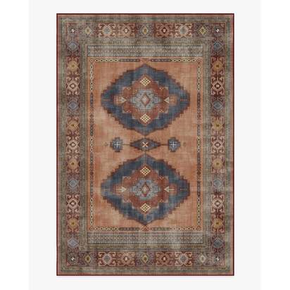 Marcela Copper Coral Flatwoven Rug - 185 x 275 cm - Rug + Cushioned Pad System