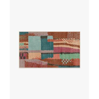Enya Multicolour Flatwoven Rug - 90 x 150 cm - Rug + Cushioned Pad System