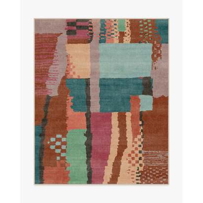 Enya Multicolour Flatwoven Rug - 245 x 305 cm - Rug + Cushioned Pad System