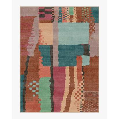 Enya Multicolour Flatwoven Rug - 275 x 365 cm - Rug + Cushioned Pad System