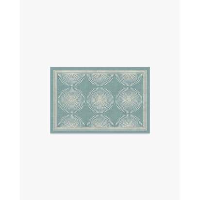Santorini Blue Flatwoven Rug by Jonathan Adler - 60 x 90 cm - Rug + Cushioned Pad System