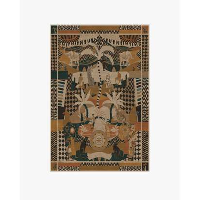 La Joie Natural Multicolour Flatwoven Rug by Architectural Digest - 120 x 185 cm - Rug + Cushioned Pad System
