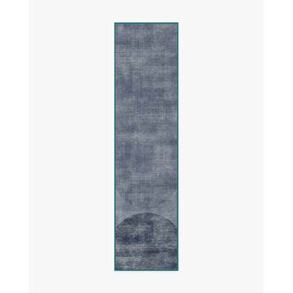 Eclipse Navy Flatwoven Rug - 75 x 305 cm - Rug + Cushioned Pad System