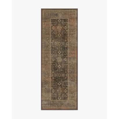 Ophelia Bronze Multicolour Flatwoven Rug - 75 x 215 cm - Rug + Cushioned Pad System