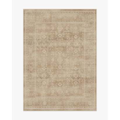 Ophelia Warm Natural Flatwoven Rug - 150 x 215 cm - Rug + Cushioned Pad System