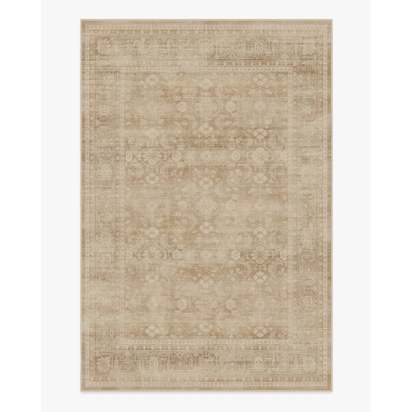 Ophelia Warm Natural Flatwoven Rug - 185 x 275 cm - Rug + Cushioned Pad System