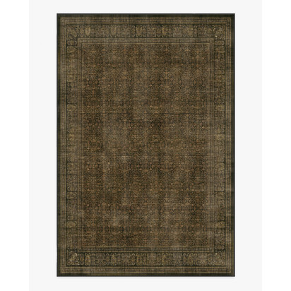 Vesper Olive & Gold Flatwoven Rug - 185 x 275 cm - Rug + Cushioned Pad System