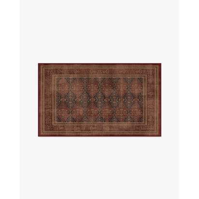Vesper Amber Red Flatwoven Rug - 90 x 150 cm - Rug + Cushioned Pad System