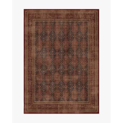 Vesper Amber Red Flatwoven Rug - 150 x 215 cm - Rug + Cushioned Pad System