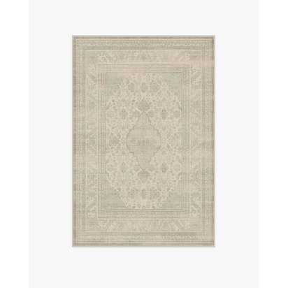 Rowan Soft Grey & Ivory Flatwoven Rug - 120 x 185 cm - Rug + Cushioned Pad System