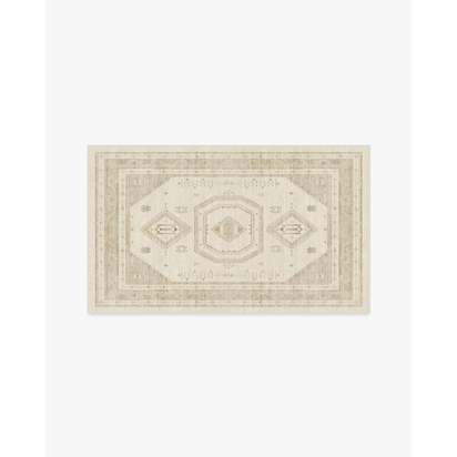 Shira Ivory & Natural Flatwoven Rug - 90 x 150 cm - Rug + Cushioned Pad System