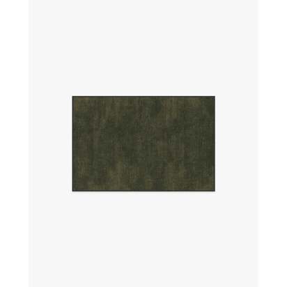 Nico Solid Olive Flatwoven Rug - 60 x 90 cm - Rug + Cushioned Pad System