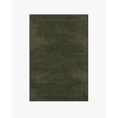 Nico Solid Olive Flatwoven Rug - 120 x 185 cm - Rug + Cushioned Pad System
