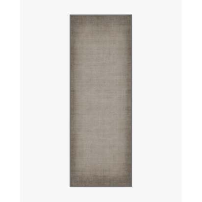 Aura Ombre Solid Ash Grey Flatwoven Rug - 75 x 215 cm - Rug + Cushioned Pad System