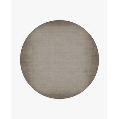 Aura Ombre Solid Ash Grey Flatwoven Rug - 245 Round cm - Rug + Cushioned Pad System