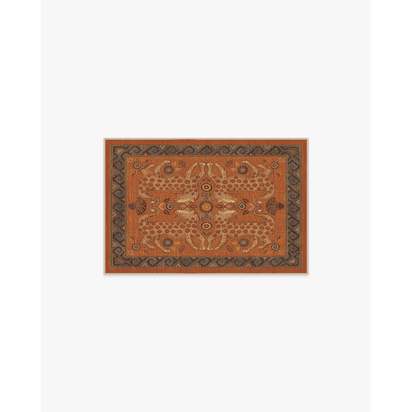 Eartha Terracotta Flatwoven Rug by Jungalow - 60 x 90 cm - Rug + Cushioned Pad System