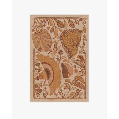 Alice Mellow Yellow Flatwoven Rug by Jungalow - 120 x 185 cm - Rug + Cushioned Pad System