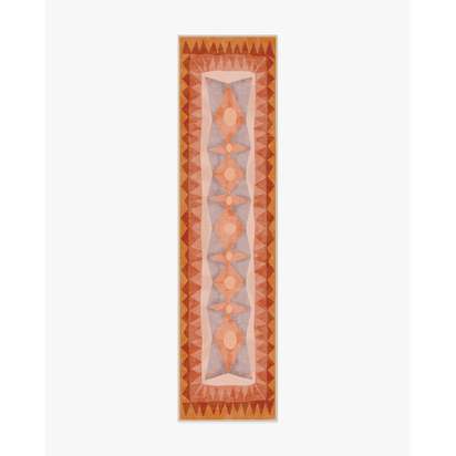 Hilma Sunset Flatwoven Rug by Jungalow - 75 x 305 cm - Rug + Cushioned Pad System