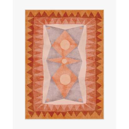 Hilma Sunset Flatwoven Rug by Jungalow - 150 x 215 cm - Rug + Cushioned Pad System
