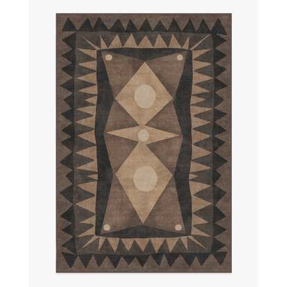 Hilma Charcoal Flatwoven Rug by Jungalow - 185 x 275 cm - Rug + Cushioned Pad System