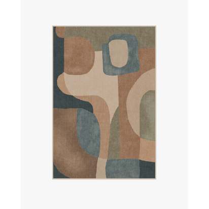 Sonia Sand & Ocean Flatwoven Rug by Jungalow - 120 x 185 cm - Rug + Cushioned Pad System
