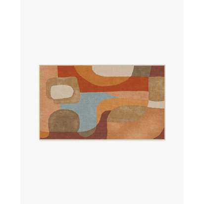 Sonia Terra & Sage Flatwoven Rug by Jungalow - 90 x 150 cm - Rug + Cushioned Pad System