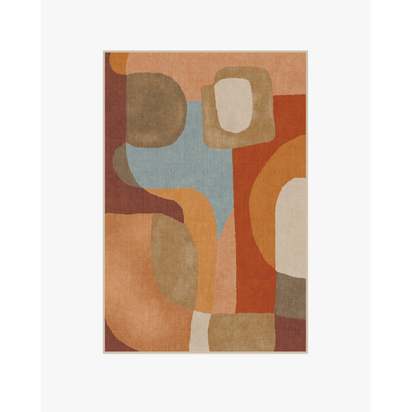 Sonia Terra & Sage Flatwoven Rug by Jungalow - 120 x 185 cm - Rug + Cushioned Pad System