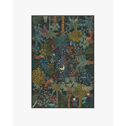 Josephine Midnight Flatwoven Rug by Jungalow - 120 x 185 cm - Rug + Cushioned Pad System