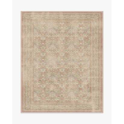 Simply Severn Soft Pink Flatwoven Rug by Morris & Co. - 245 x 305 cm - Rug + Cushioned Pad System