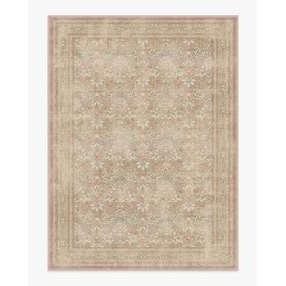Simply Severn Soft Pink Flatwoven Rug by Morris & Co. - 275 x 365 cm - Rug + Cushioned Pad System