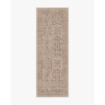 Astoria Rose Gold Flatwoven Rug by The Hiltons - 75 x 215 cm - Rug + Cushioned Pad System