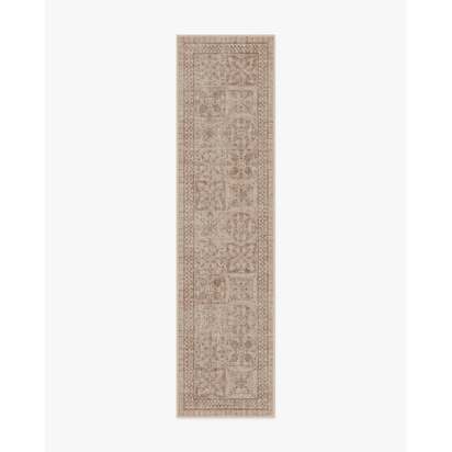 Astoria Rose Gold Flatwoven Rug by The Hiltons - 75 x 305 cm - Rug + Cushioned Pad System