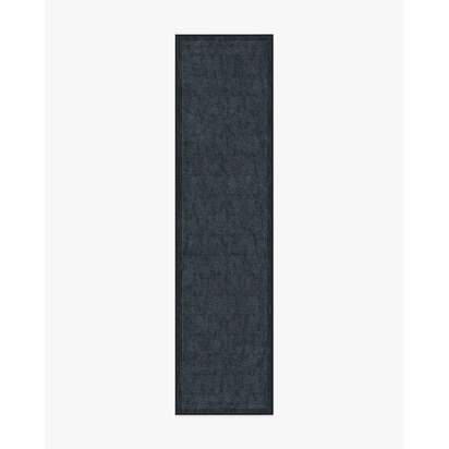 Montecito Indigo Flatwoven Rug by The Hiltons - 75 x 305 cm - Rug + Cushioned Pad System