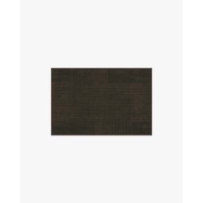 Bel Air Dark Chocolate Flatwoven Rug by The Hiltons - 60 x 90 cm - Rug + Cushioned Pad System