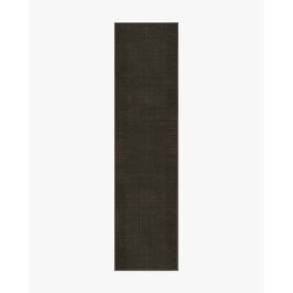 Bel Air Dark Chocolate Flatwoven Rug by The Hiltons - 75 x 305 cm - Rug + Cushioned Pad System